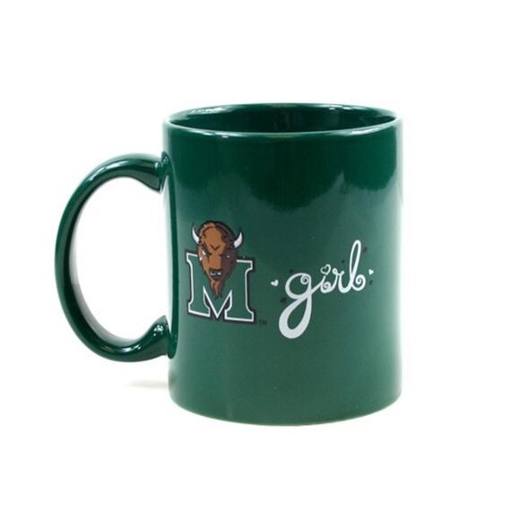 Marshall Girl 11oz Mug Ceramic Green Herd Coffee Tea Big 12 New - Picture 1 of 3